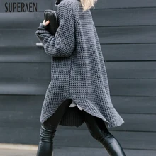 SuperAen, Европа, пуловеры, свитера для женщин, толстая водолазка, Модный женский свитер, новинка, длинный рукав, осень и зима, топы