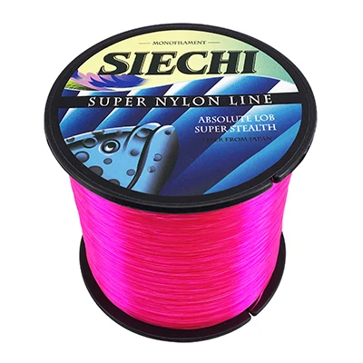 SIECHI супер сильная нейлоновая леска 1000 м 4-28LB нейлоновый материал для ловли карпа - Цвет: Pink