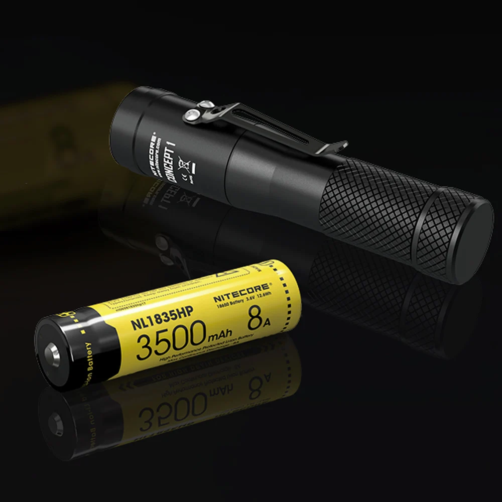 Nitecore NL1835HP 18650 3500mAh 3,6 V 12.6Wh 8A высокоэффективные Защищенные Литий-ионные батареи с кнопками верхние Дренажные устройства