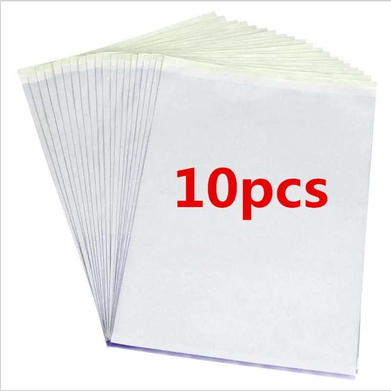 10 unids/set plantilla del tatuaje de carbono térmica de Hectograph de transferencia de papel de copia de papel