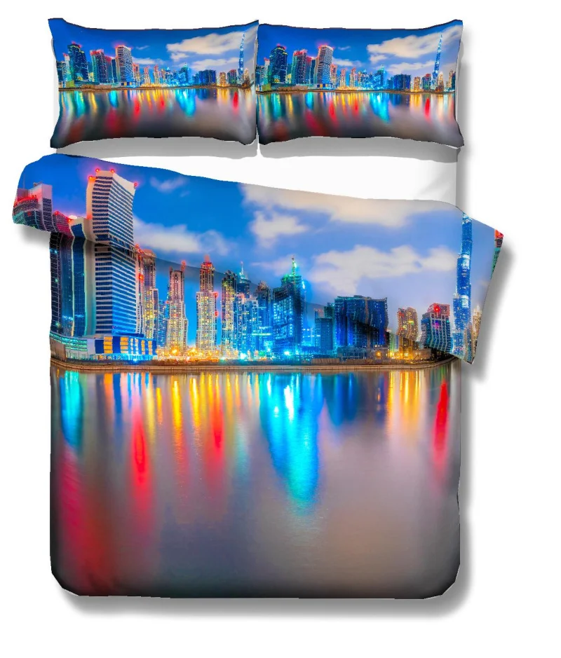 Yi CHU xin World city постельные принадлежности набор пододеяльников королевского размера набор постельного белья из микрофибры