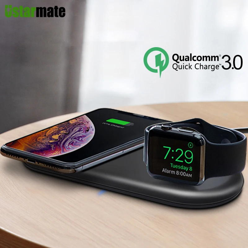 Беспроводное зарядное устройство Qi Магнитная Зарядка для Apple iWatch Series 5 4 3 2 1 10 Вт