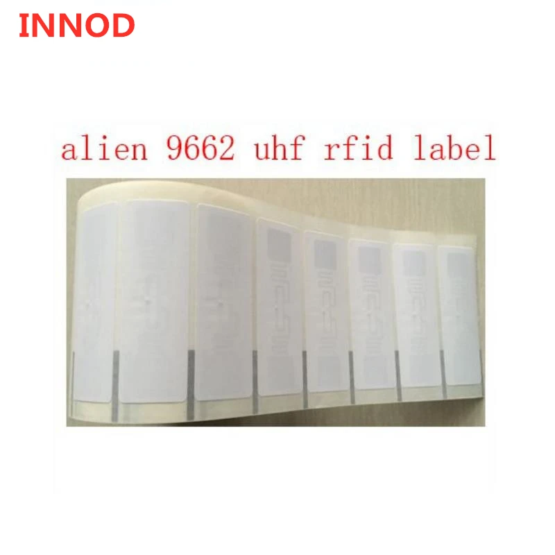 Epc alien 9662 инкрустация rfid бирка емкость для хранения 512 битная память УВЧ расстояние длинная записываемая Пассивная rfid Метка самоклеющаяся этикетка