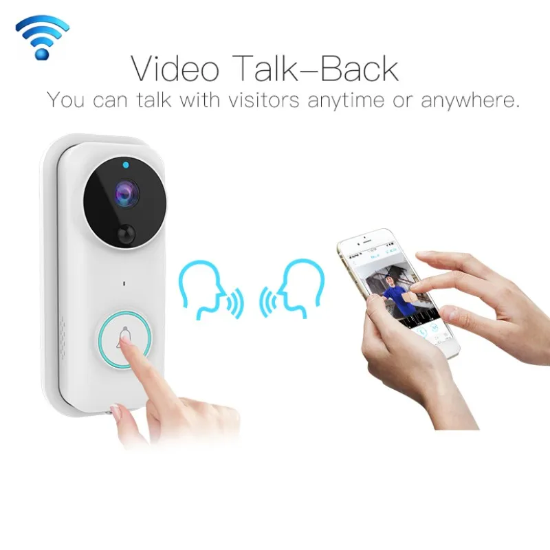 Умный видеодомофон 1080P дверной звонок Wi Fi удаленный мониторинг защита от кражи