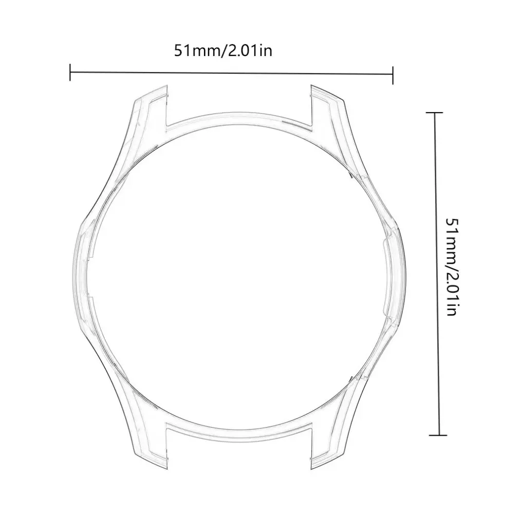 Подходит для samsung Galaxy Watch 42 мм 46 мм Защитная крышка прозрачная крышка Pc материал защита часов