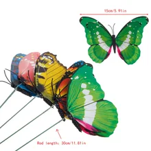 15 см красочная фея бабочка на палочке орнамент домашний сад ваза газон искусство ремесло декор