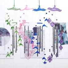 

Creative Ocean Wind Dolphin Reassuring Wind Bell Metal Aluminum Pipe Wind Bell DoorAnd Window Hanging Room Decoration Gift