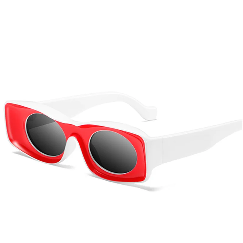 Модные солнцезащитные очки для женщин, роскошный дизайн,, солнцезащитные очки для мужчин, синие, желтые, прозрачные, модная оправа, очки для женщин, очки UV400 - Цвет линз: Красный