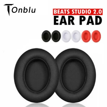 

2pcs/1pair New Soft Replacement Ear Pads PU Leather Ears Cup Cushion for Beats by Dre Studio 2.0 Wireless Headphone Accessories