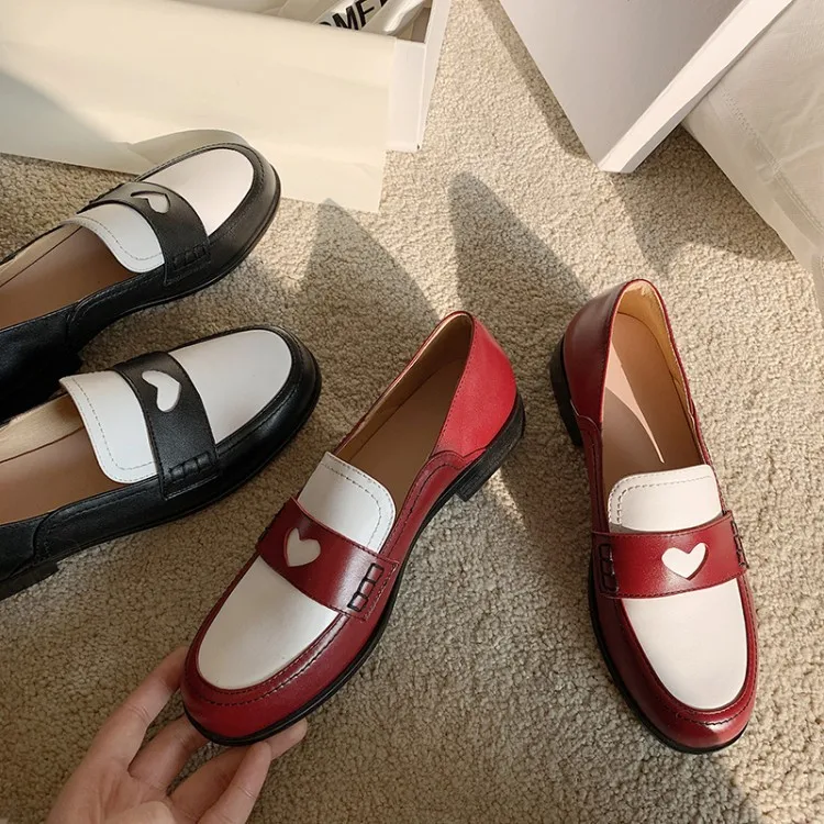 

High-End WOMEN'S Shoes Supply of Goods 2020 Spring New Style Genuine Leather Mixed Colors Shoes Women Flat Cowhide Casual Shoes