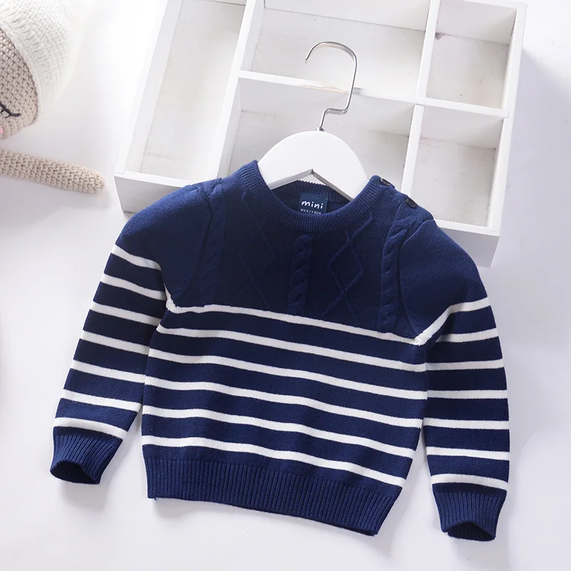 

Infant Sweater Boys Pullover 2019 Casual Design Cotton Knit Toddler Sweaters Children Clothing Infant Tops