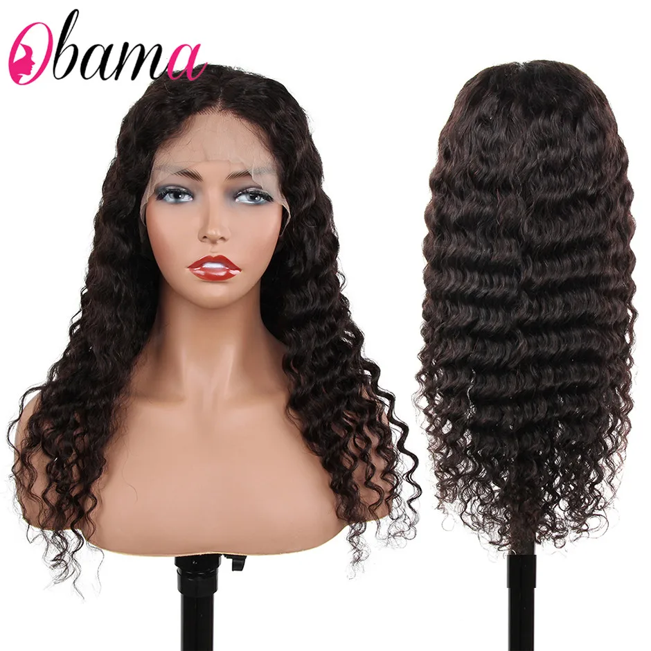 

Lace Front Human Hair Wigs For Women Deep Wave Wig 150%/180% Density Loose Deep Wave 13X6 Lace Frontal Wigs For Women OBAMA Hair