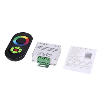 

ICOCO WirelessRF Remote Controller For SMD 5050/3528 RGB LED Strip Light Touch Dimmer RGB Strip Light Controler Black White