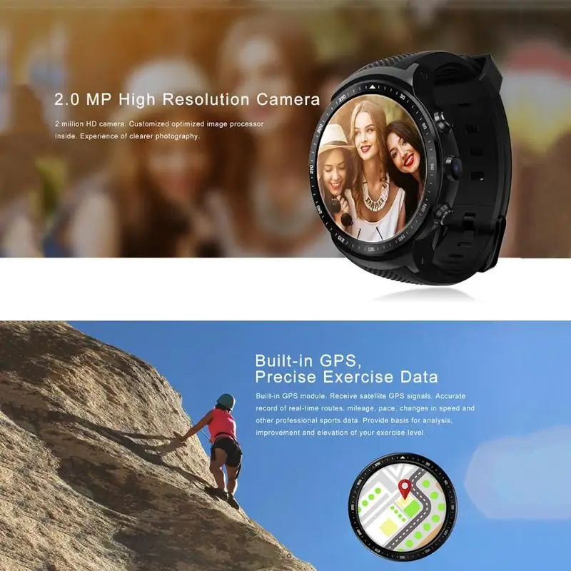 Zeblaze Thor PRO 3g gps Смарт-часы 1,5" ips Android 5,1 четырехъядерный 1 ГБ 16 ГБ BT4.0 спортивные умные часы камера монитор сердечного ритма