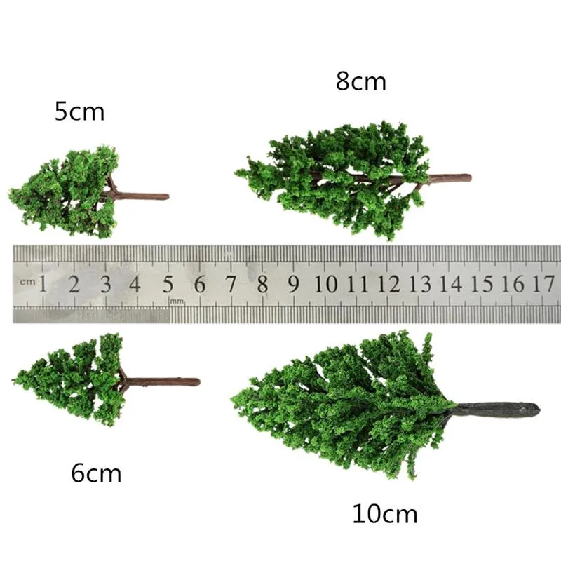 5 шт./компл. поезд макет модели Деревья весы сад декорации ж/д пейзаж 4 размера мини модели игрушки в виде новогодних елок Ассортимент Комплект - Цвет: 6CM