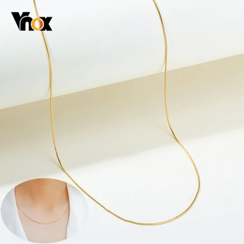 

Vnox 1 MM Thin Snake Chain Necklaces for Women Gold Color Stainless Steel Choker Jewelry 18"