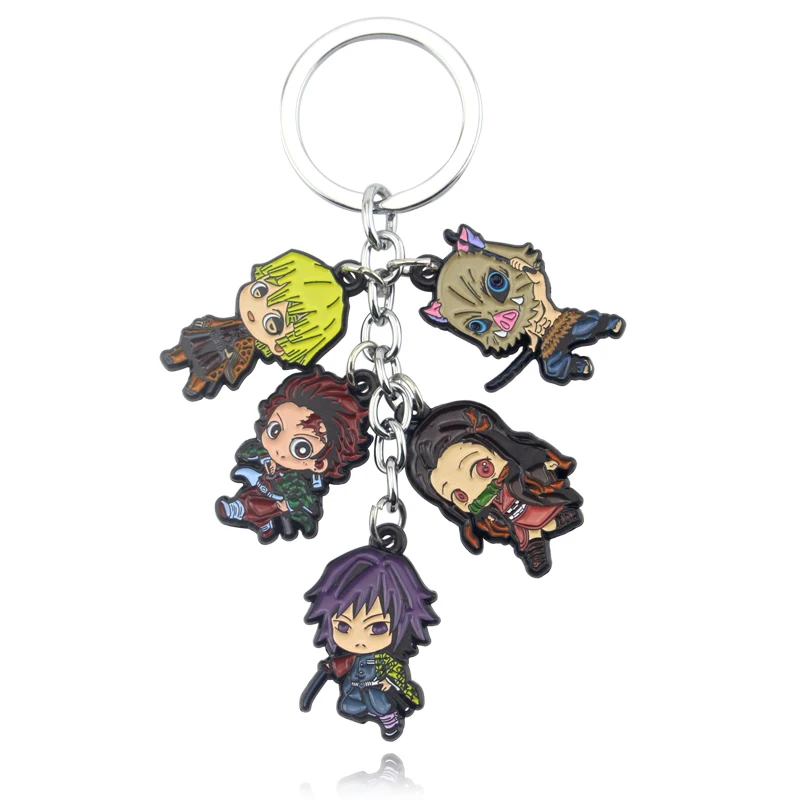 

Anime Demon Slayer kimetsu no yaiba Keychain Kamado Tanjirou Nezuko Agatsuma Zenitsu Cosplay Accessories Key Chain