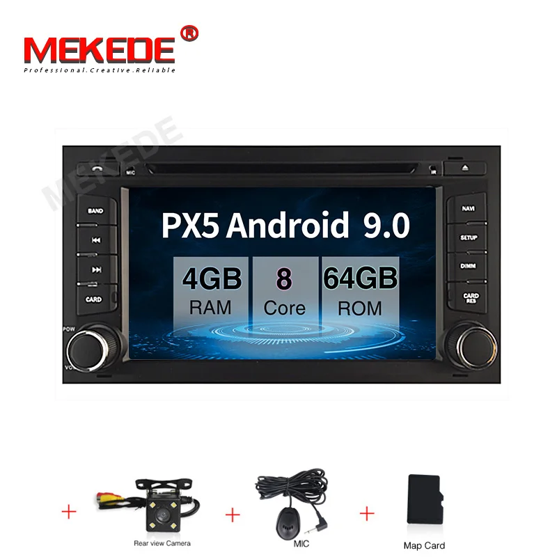 MEKEDE HD 1 Din Android 9,0 Автомобильный DVD плеер для Seat Leon Мультимедиа Радио gps навигация wifi авто стерео - Цвет: 64G dvd camera