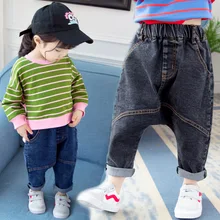 Г. Весна и осень; стиль детской одежды; повседневные брюки для девочек; брюки на молнии для мальчиков; детские джинсы