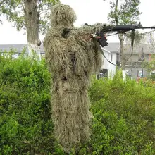 3D Увядшая трава Ghillie костюм 4 шт. снайперская Военная Тактическая камуфляжная одежда охотничий костюм армейская охотничья одежда птичий костюм