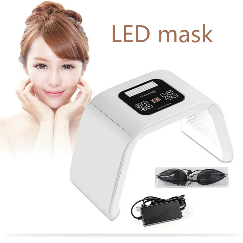 

IPL Colorful Light Led Mask Rejuvenation Firming Shrink Pores Facial Led Mask 7 Colors Machine Antiaging Cosmetic Device 110V US