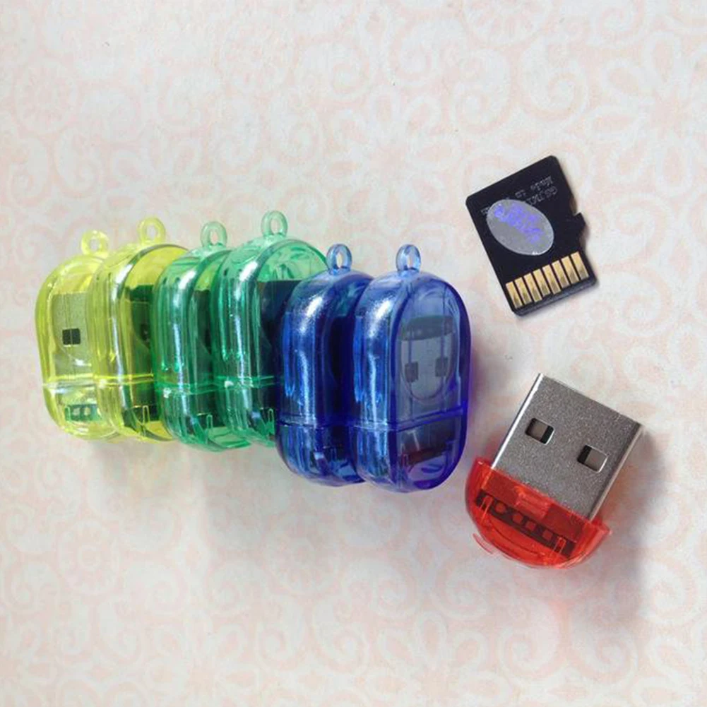 Высокоскоростной мини TF Micro Card Reader 2,0 Micro T-Flash TF считыватель карт памяти случайный цвет оптовик