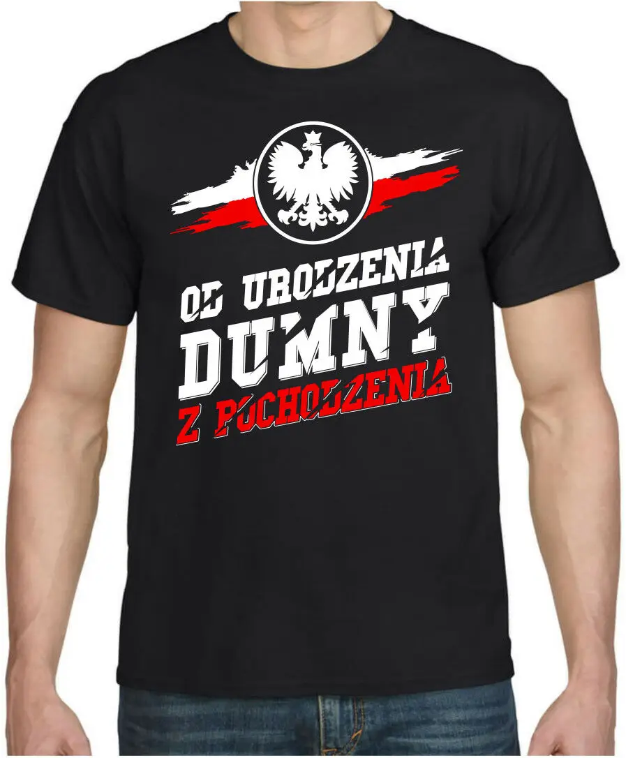 DUMNY Z POCHODZENIA Koszulka патриотическая Polski polskie польская патриотическая футболка