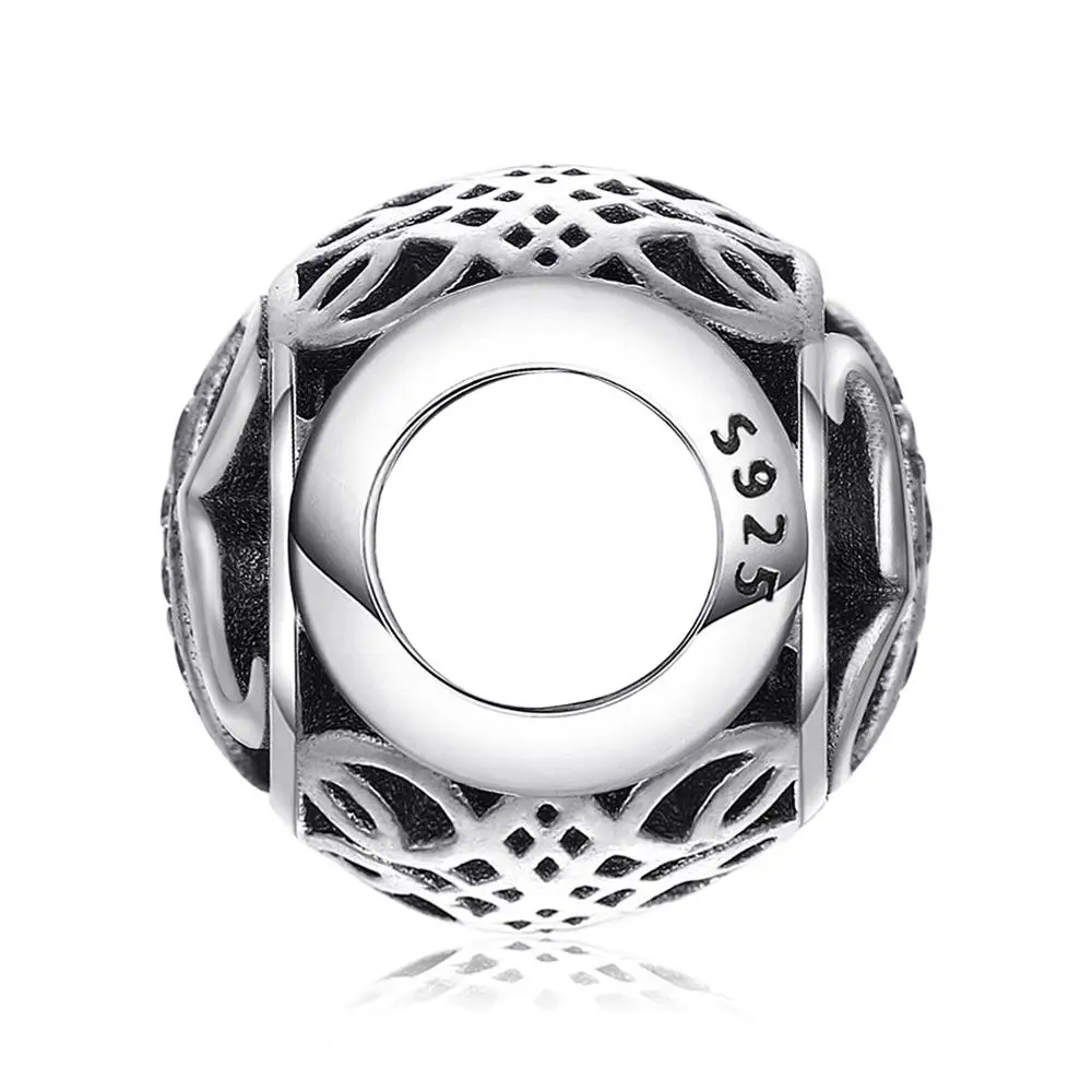 Jewelrypalace стерлингового серебра 925 Буква R жемчужный бисер Подвески Fit Браслеты