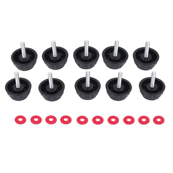 

10pcs/set Universal Fishing Spinning Reel Handle Screw Cap Cover with Gaskets Fishing Accessories