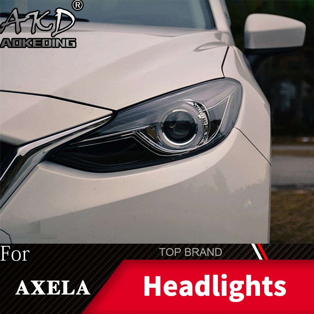 Фара для автомобиля- Mazda 3 Axela фары Противотуманные фары Дневные ходовые огни DRL H7 светодиодный Биксеноновая лампа автомобильные аксессуары