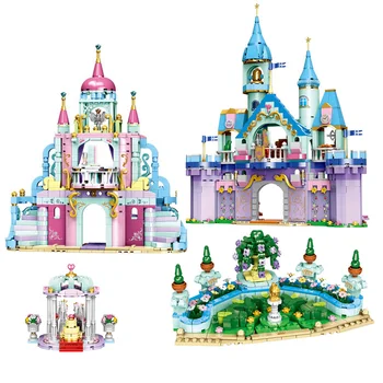 

City Friends For Girls Series Princess Dream Castle Building Blocks Sets Friends Wedding Royal Garden Toys for children gift