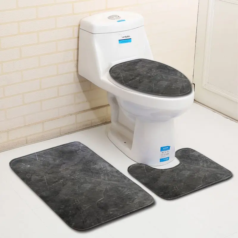 Zeegle современный Печатный коврик для ванной комнаты, Абсорбирующая ванная комната, Туалетная стойка для тряпок, коврик для ванной, нескользящий мягкий коврик для унитаза - Цвет: V007