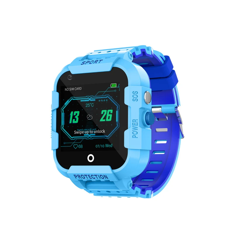 696 DF39Z 4G Детские Смарт-часы gps Wifi трекер Smartwatch сенсорный экран sos sim телефонный звонок Водонепроницаемая детская камера часы - Цвет: Blue