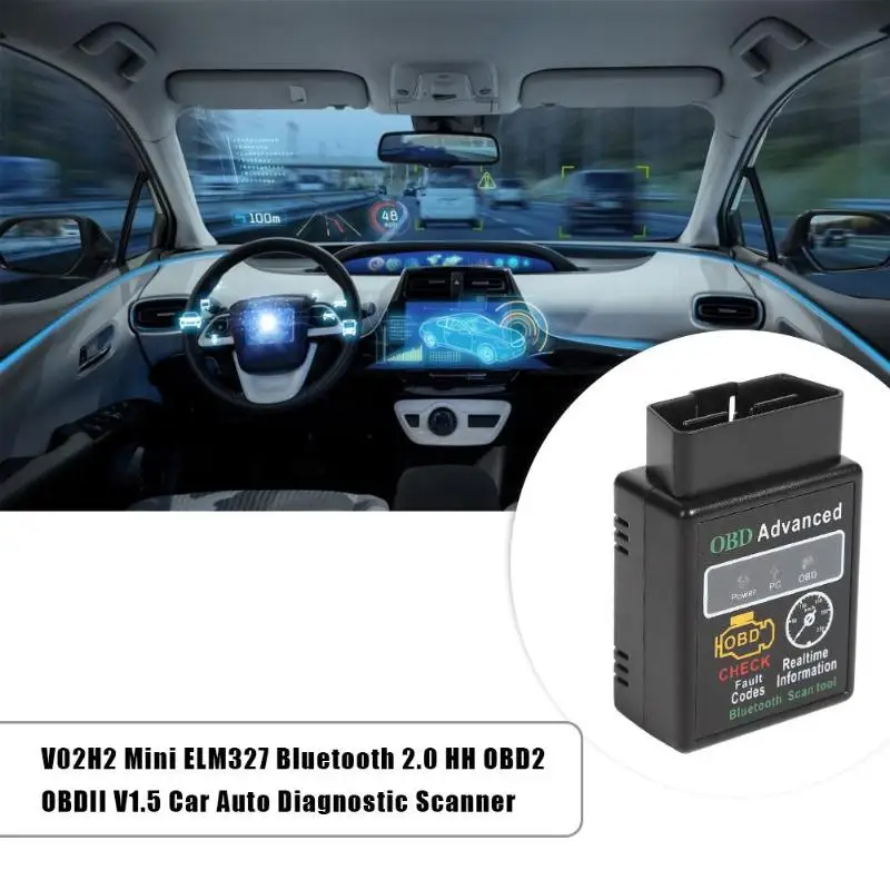 V02H2-1 V1.5 HH elm327 bluetooth 2,0 OBD2 сканер HH ELM 327 Bluetooth умный автомобильный диагностический интерфейс ELM 327