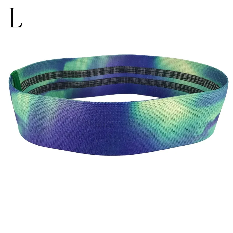 Blue green-L Пояса для йоги лента-трофей бедра кольцевая петля сопротивление группа тренировка, упражнение для ног бедра прикладом полосы нескользящая Йога полоса - Цвет: Blue green-L