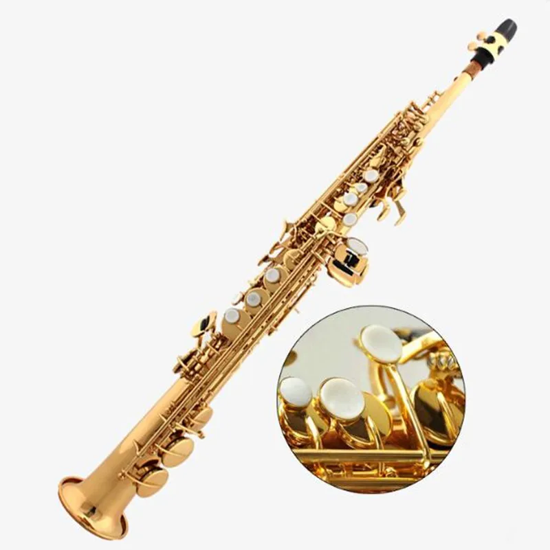 High Quality New Musical Instruments Lacquered Gold W02 Top B Soprano