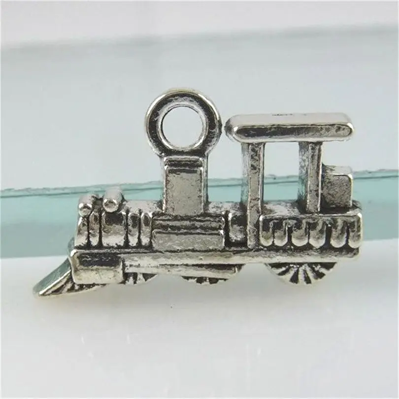10pcs Zinc Alloy Antique Silver Train Locomotive Shape Charms For DIY Jewelry Making 12092 | Украшения и аксессуары