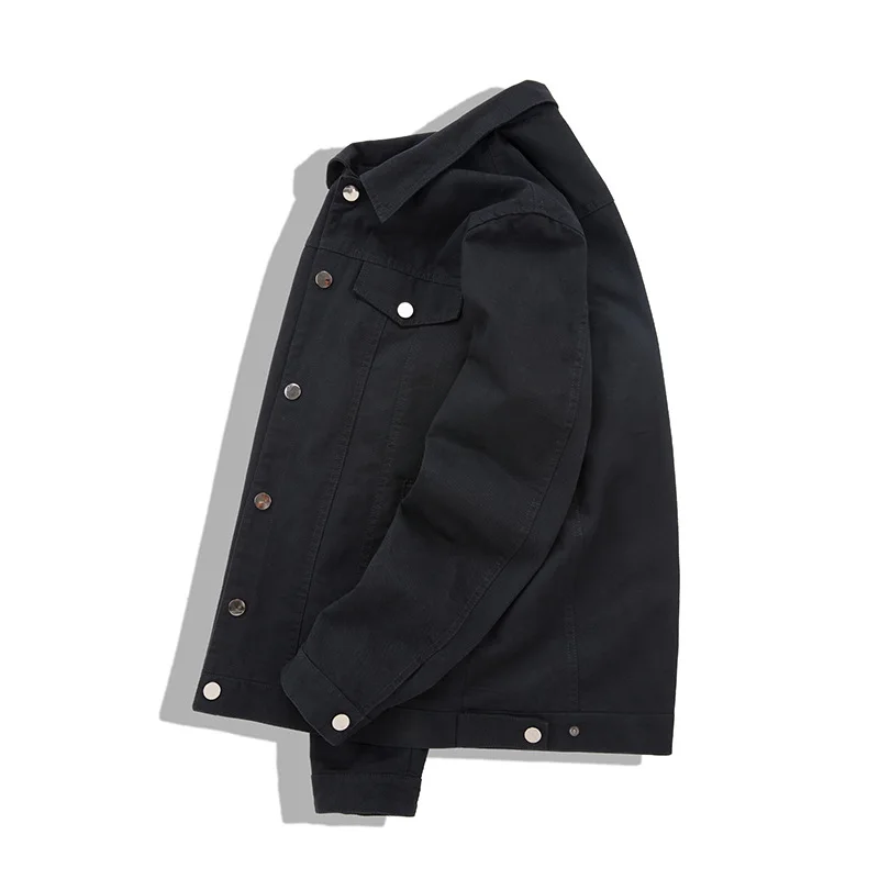 New Style Casual Coat Men's Trend Large Size Loose-Fit Workwear Fold-down Collar Jacket Men's Spring And Autumn Japanese-style S