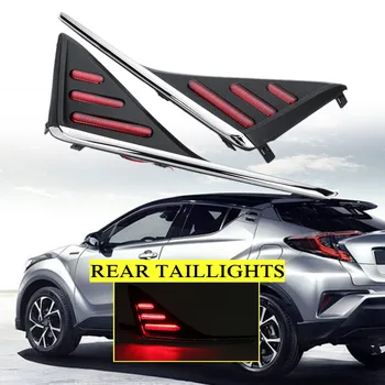 

2PCS ABS LED Rear Fog Lamps Light Taillights For 2018 ToyotaA CHR Running Light Daytime Running Light Shake-proof More Efficient