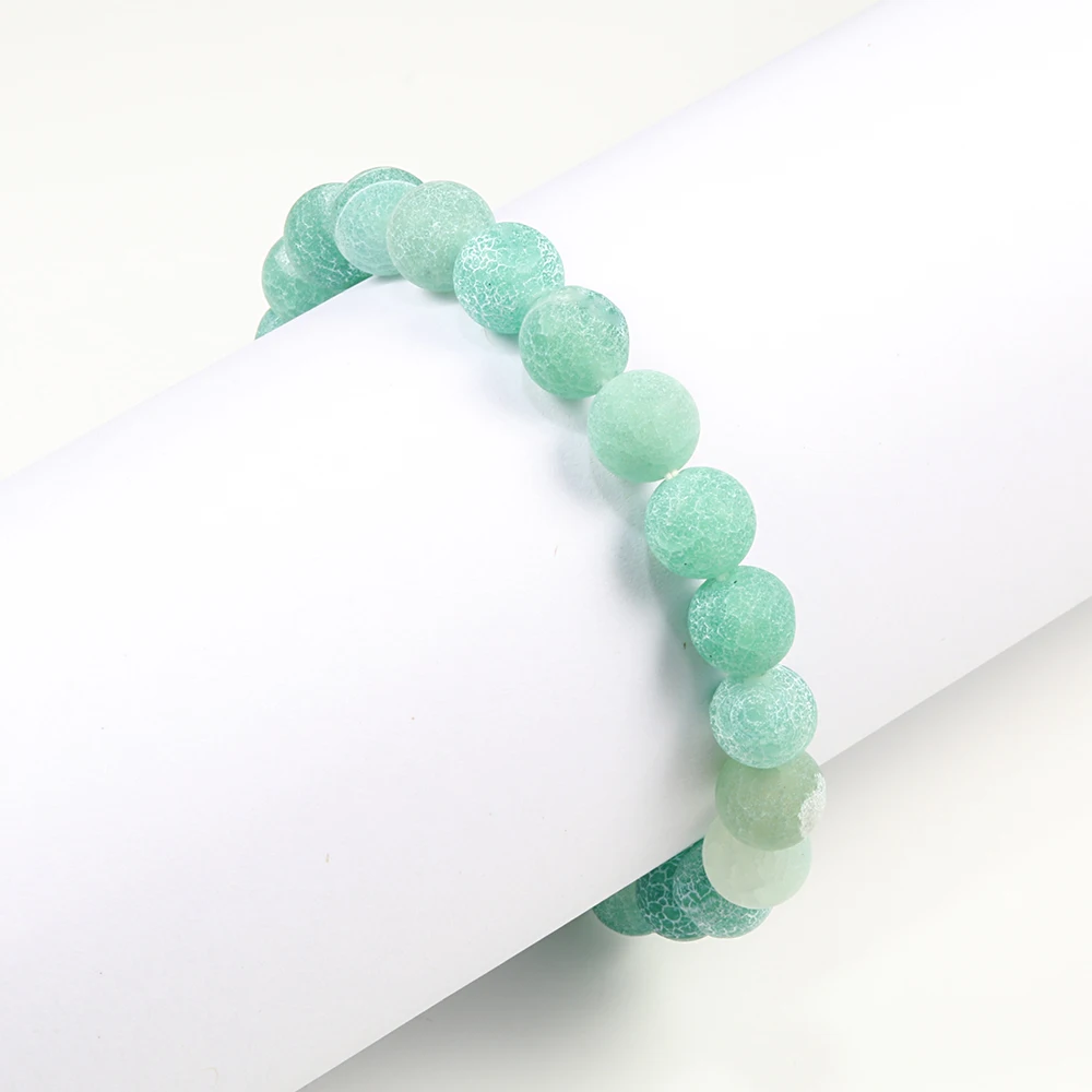 10MM 8MM 6MM Reiki Natural Stone Beaded Bracelet Weathered Strand Bracelets Bangles Chakra Men Women Jewelry Match Gift 4 Colors