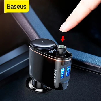 

Baseus Wireless Bluetooth Car Charger 5V 3.4A Hands Free Calling FM Transmitter MP3 Audio Player Dual USB Mobile Phone Charger