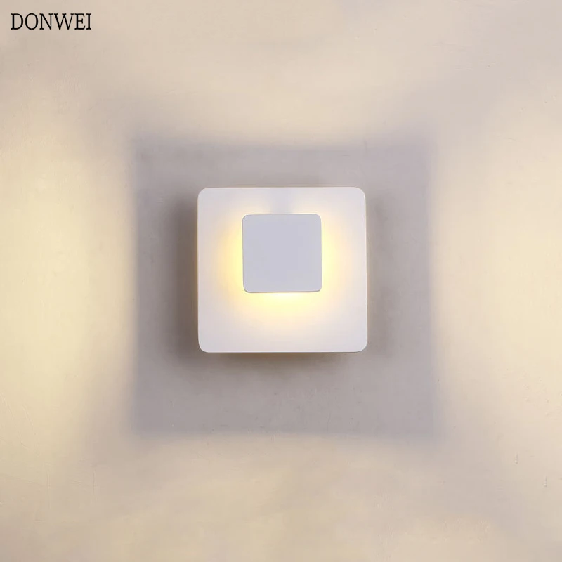 

3W Led Aluminum Wall Lamps AC85-265V Modern Simple Bedroom Lights Indoor Dining-room Corridor Stairs Lighting Wall Sconce