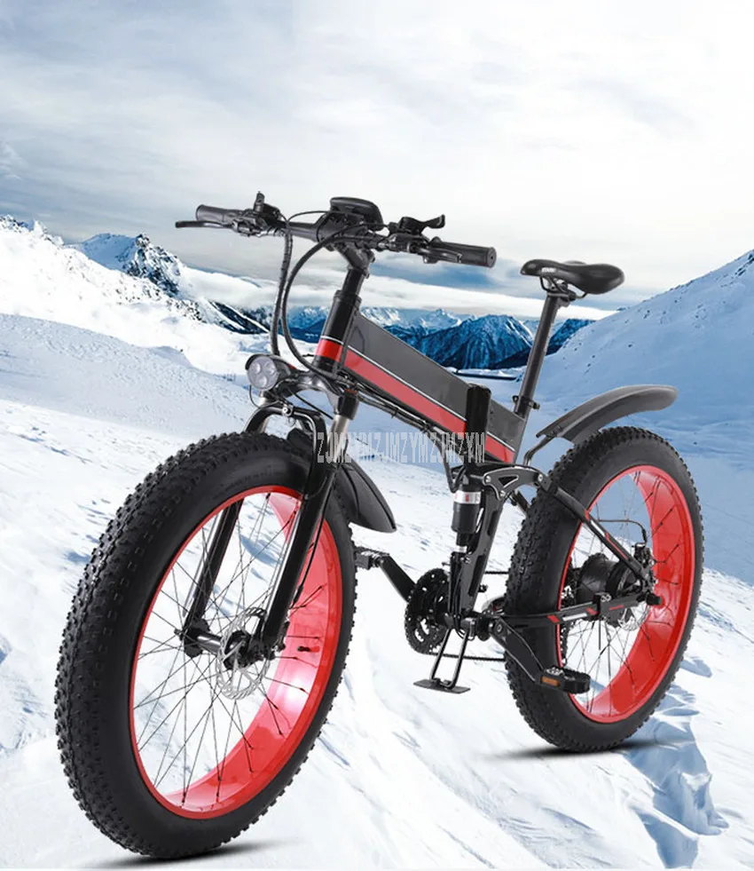 26 дюймов внедорожный Электрический горный велосипед 1000 Вт Мощный Ebike 48 В 12.8AH снежная дорога складной электрический велосипед E-Bike MX-01