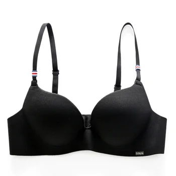 

2020 Gathering Bra Thin Section Without Steel Ring One-piece Seamless Gathering Bra Solid Color Stretch Thin Padded Bra