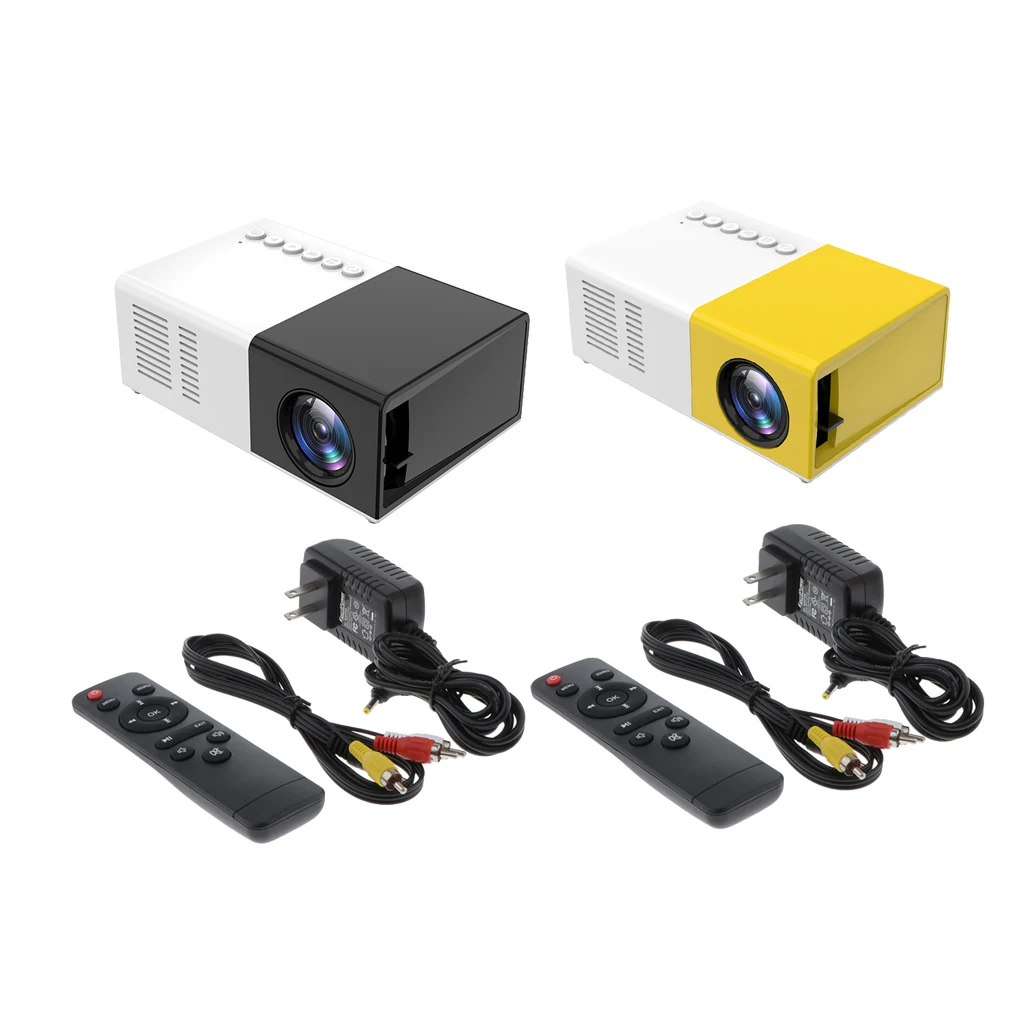 Mini Projector LED HD 1080P Home Movie Theater 10-60' Image US 2Set