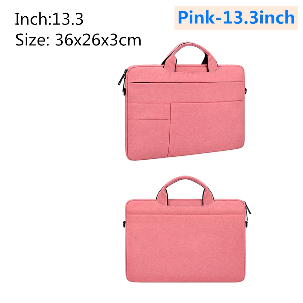 Сумка для ноутбука сумка на плечо сумка для ноутбука Macbook Air Pro retina 13,3 14,1 15,4 15,6 дюймовый водонепроницаемый планшет чехол для Apple Macbook сумка - Цвет: Pink-13.3inch