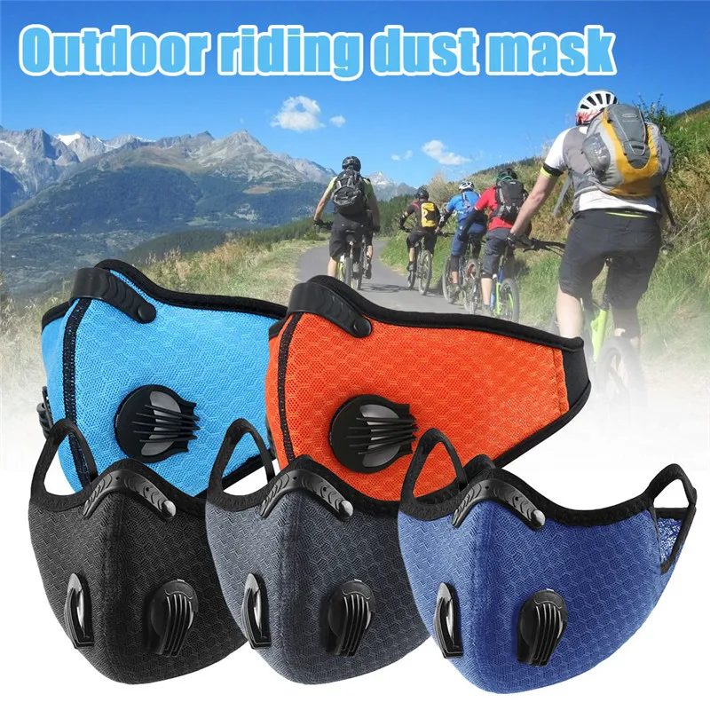 Sport Face Mask Activated Carbon Filter PM 2.5 Anti-Pollution Running Training Cycling face mask