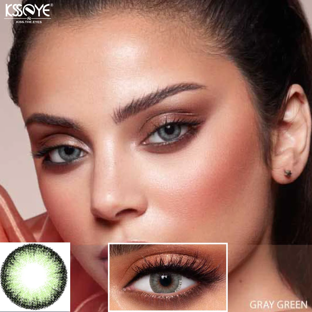 Ksseye Wholesale Natural Green Color Contact Lenses Cosmetic Colored Eye  Contacts Yearly Colored Soft Contact Lens - China Color Contact Lens and  Contact Lens price