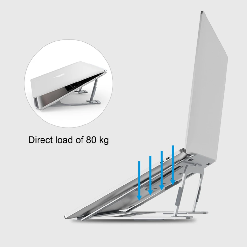 Настольная подставка охлаждающая подставка для ноутбука 11-17 дюймов складной регулируемый угол алюминиевый сплав портативный Настольный держатель нескользящий