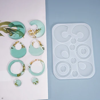 

Crystal Epoxy Mold DIY Pendant Earrings Homemade Jewelry Pendant Earring Irregular Silicone Mold